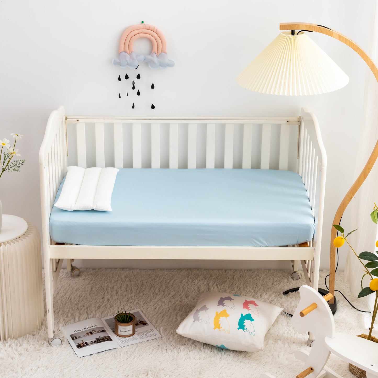 Baby Crib Fitted Sheet- PK/BL