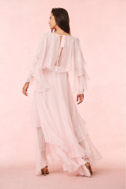 Collia Silk Maxi Dress - PALE PINK