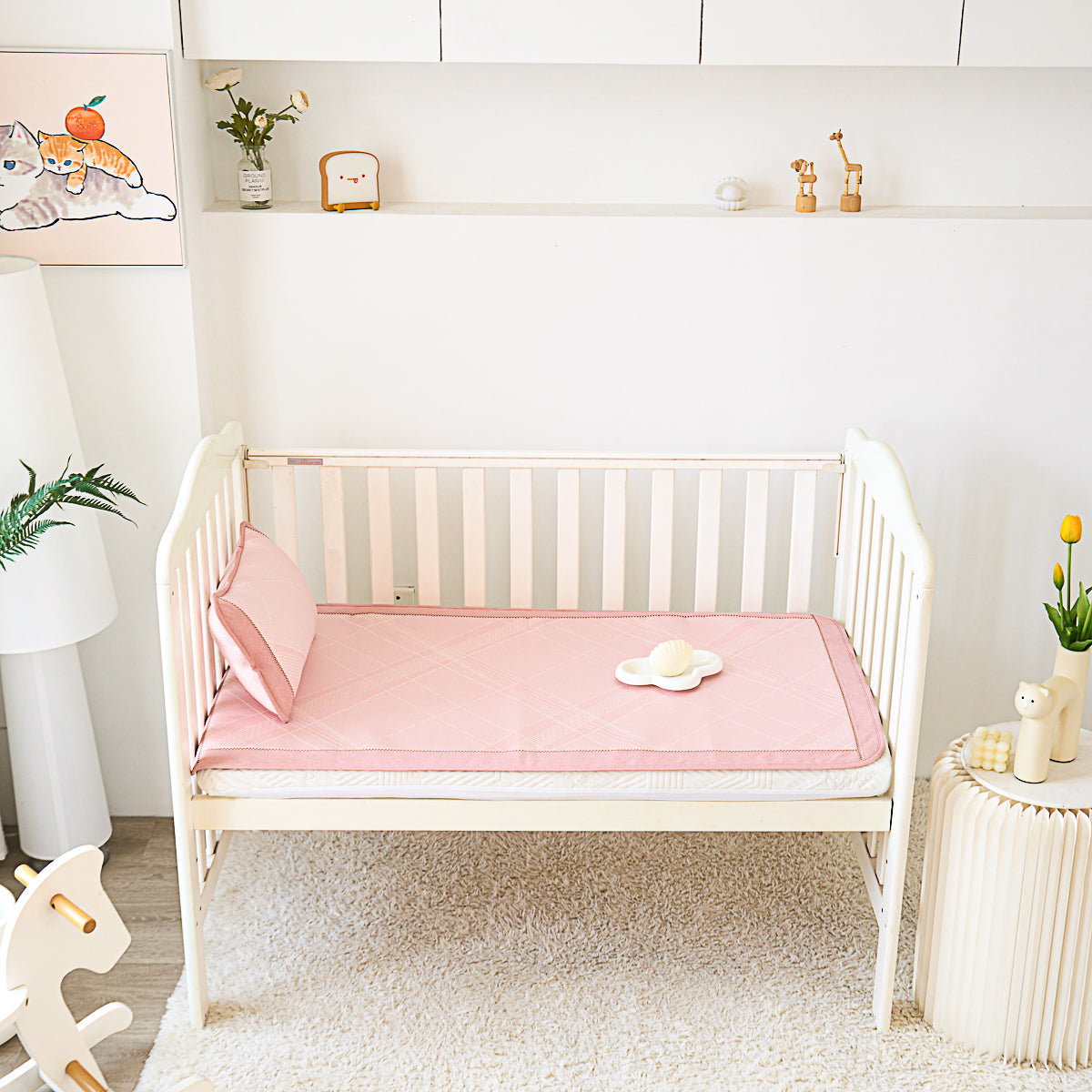 Baby Pink Bing Si Summer Mattress Topper Set