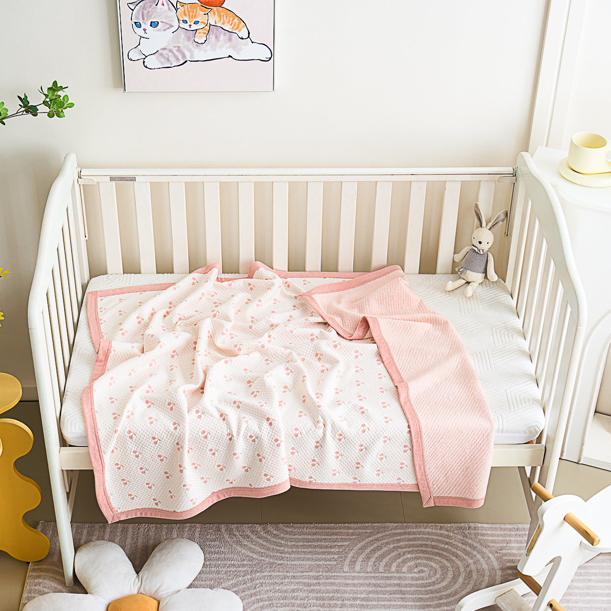Cherry Pure Cotton Baby Blanket
