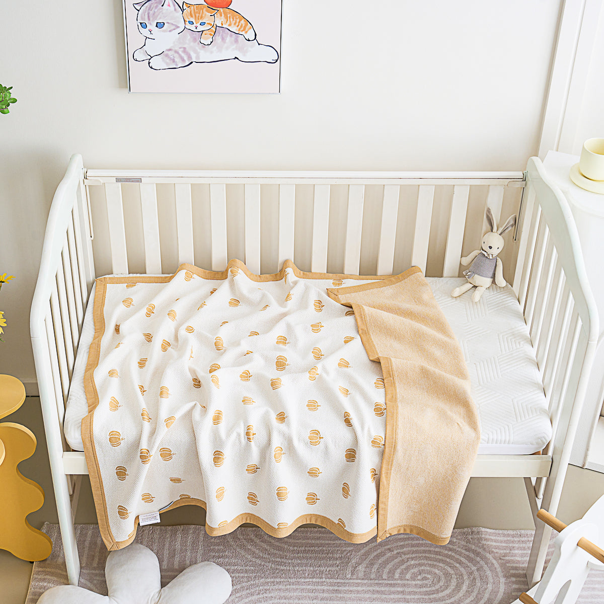 Pumpkin Pure Cotton Baby Blanket