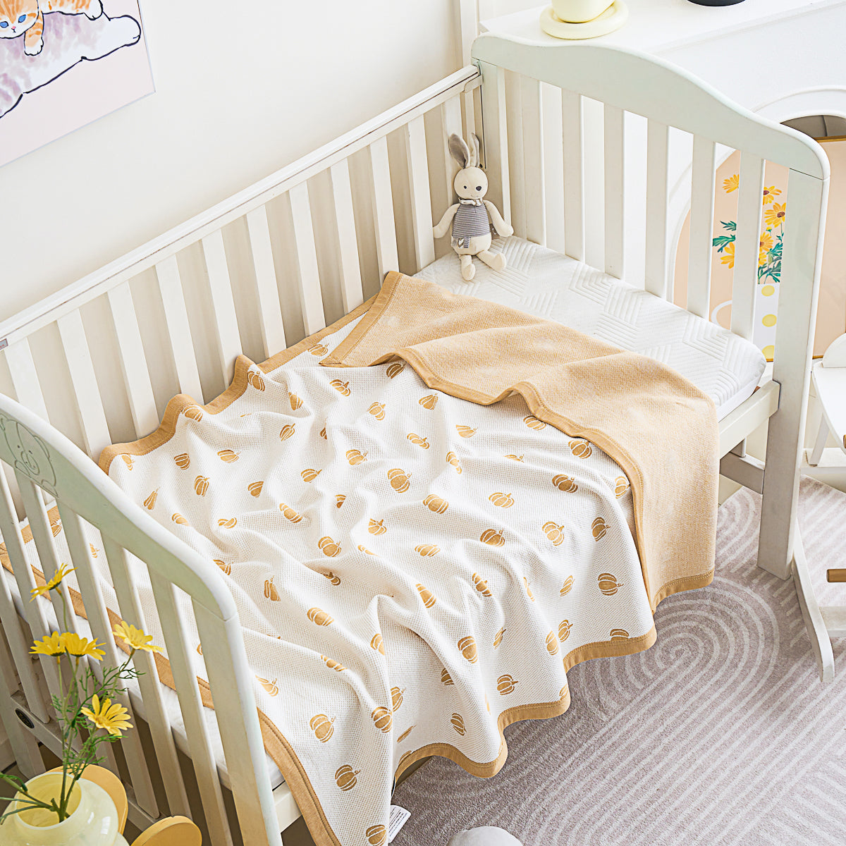 Pumpkin Pure Cotton Baby Blanket