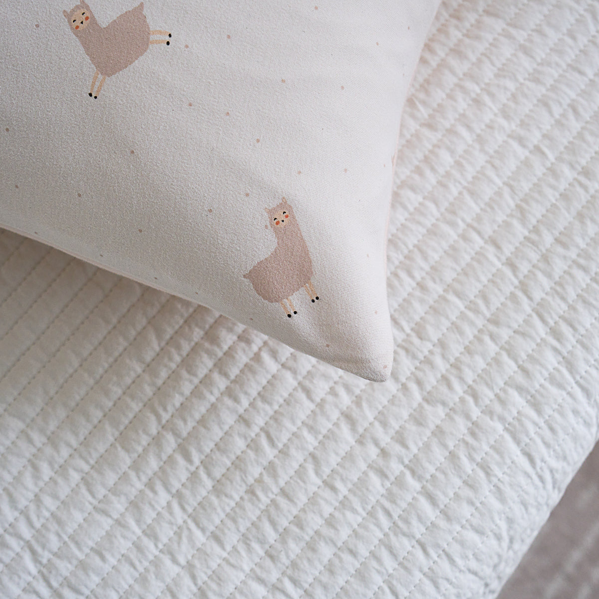 Happy Alpaca Cotton Knitted Pillow