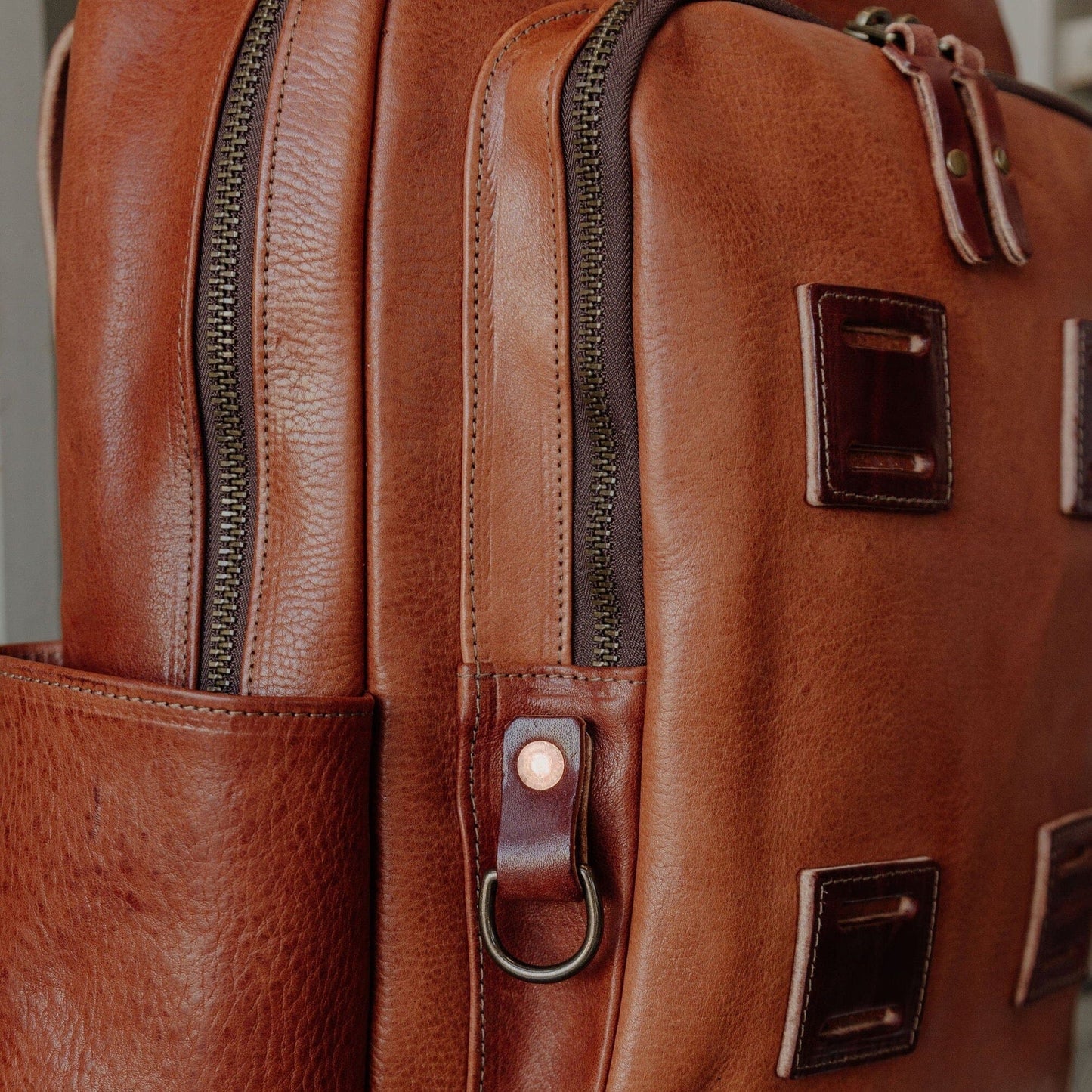 Leather Rover Backpack - Olive