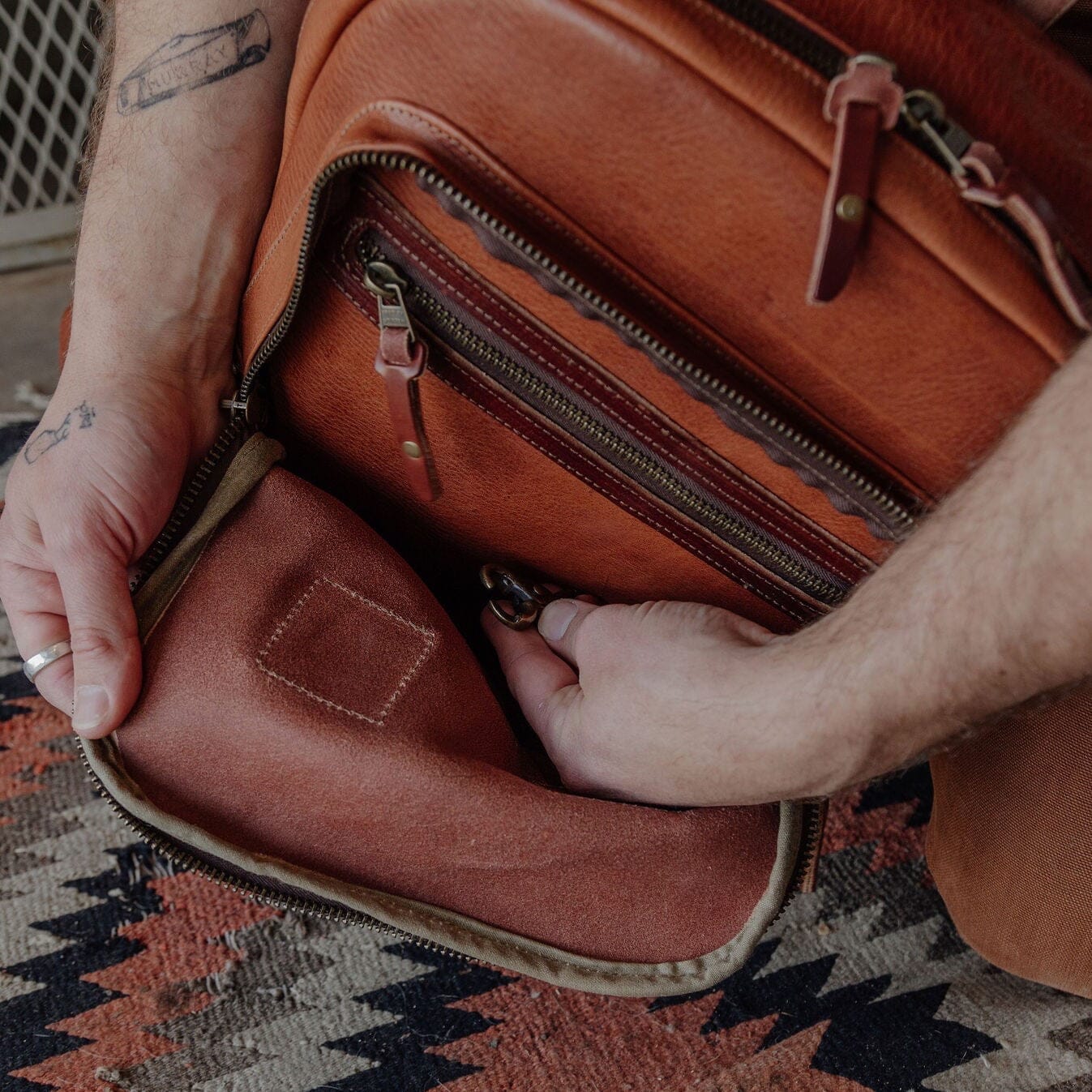Leather Rover Backpack - Russet