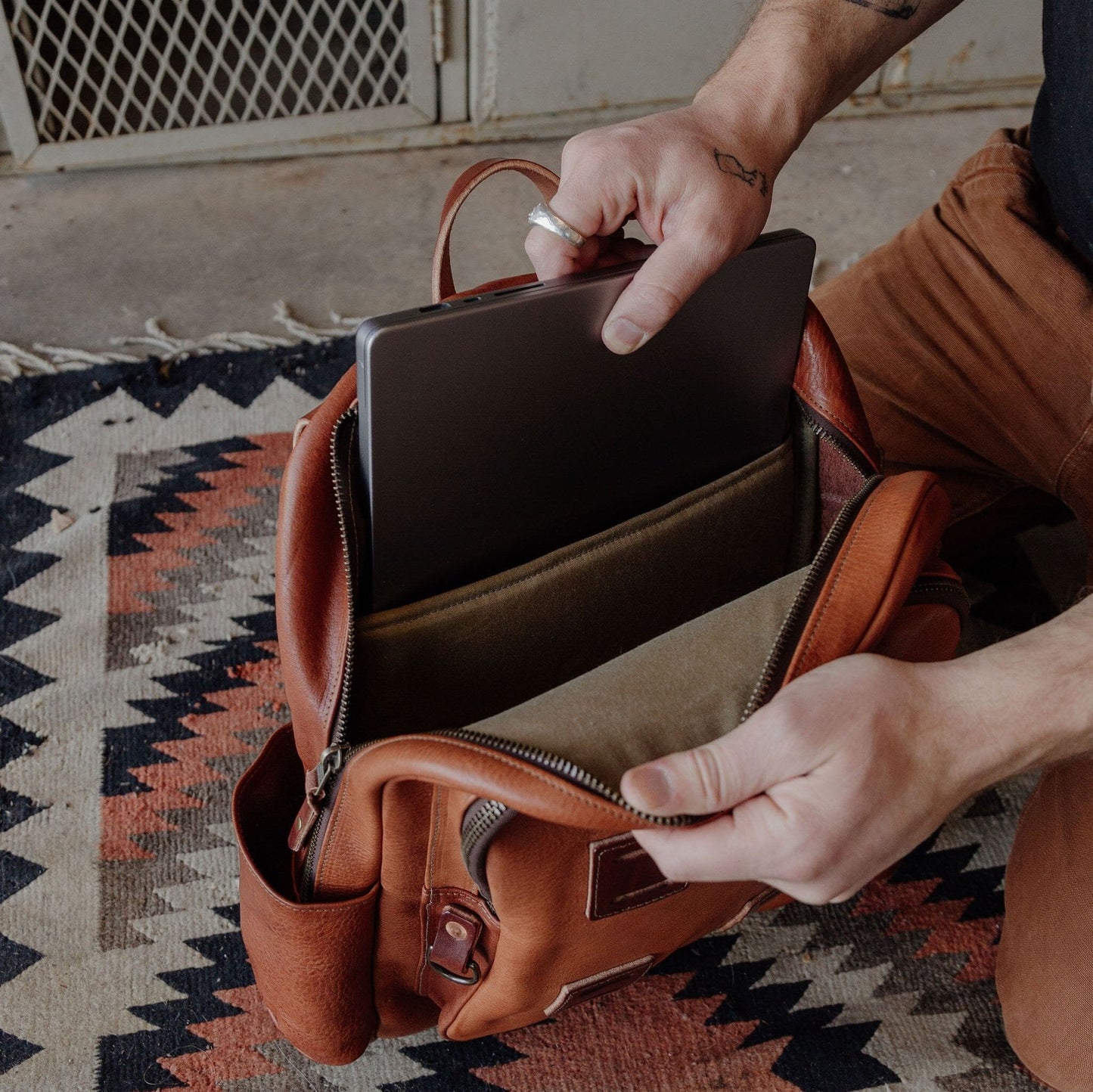 Leather Rover Backpack - Brown