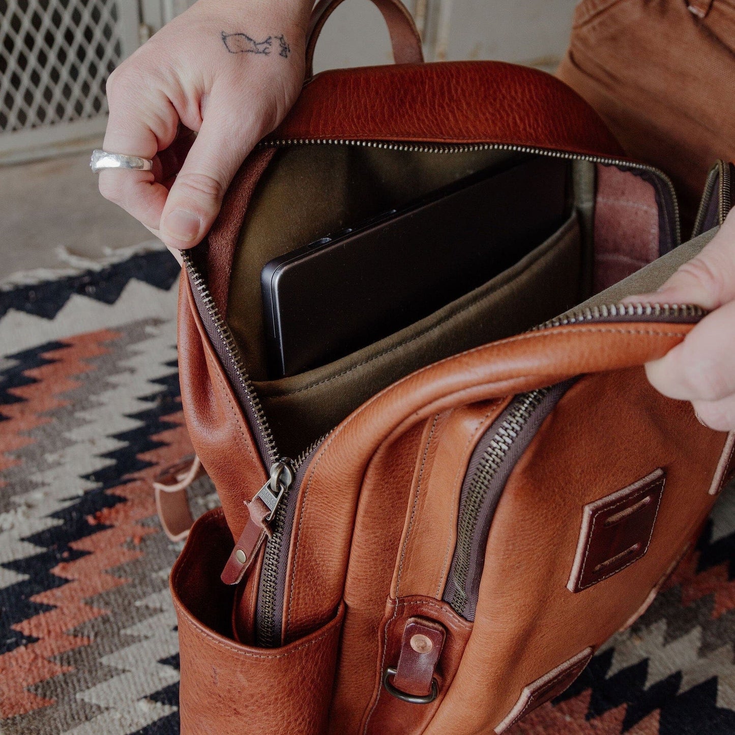 Leather Rover Backpack - Russet