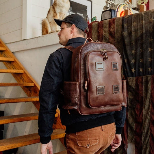 Leather Rover Backpack - Walnut