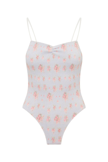 Korinth Floral Smocked One-Piece Swimsuit