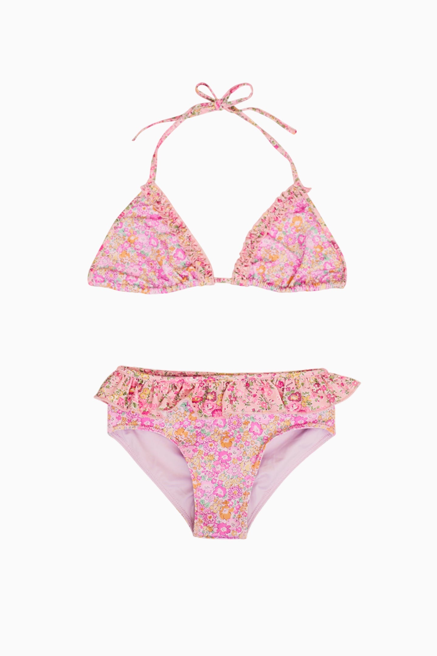 Girls Mini Harbor Liberty Fabric Ruffle Bikini