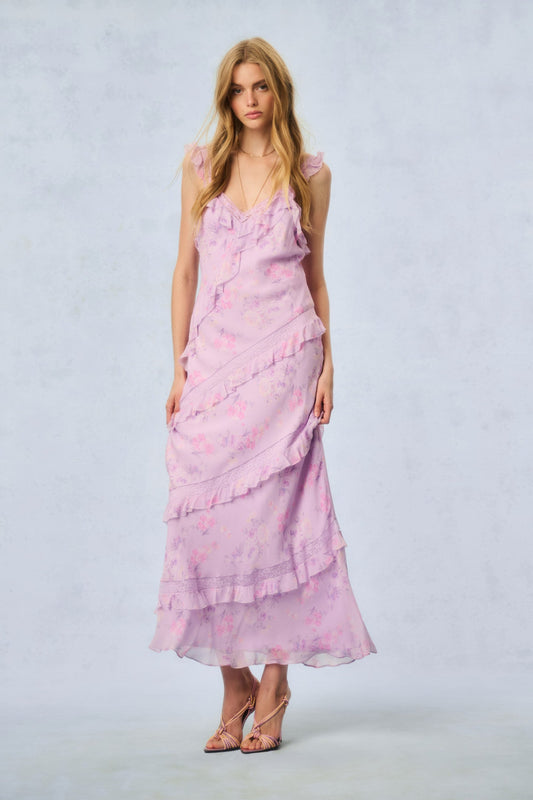 Radiance Fragrance Print Maxi Dress
