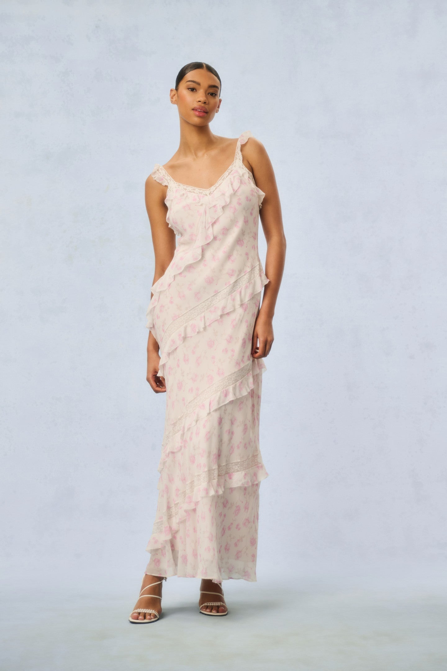 Radiance Fragrance Print Maxi Dress