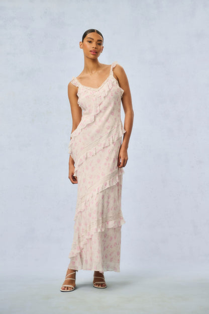 Radiance Fragrance Print Maxi Dress