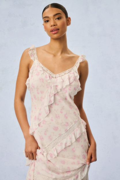 Radiance Fragrance Print Maxi Dress