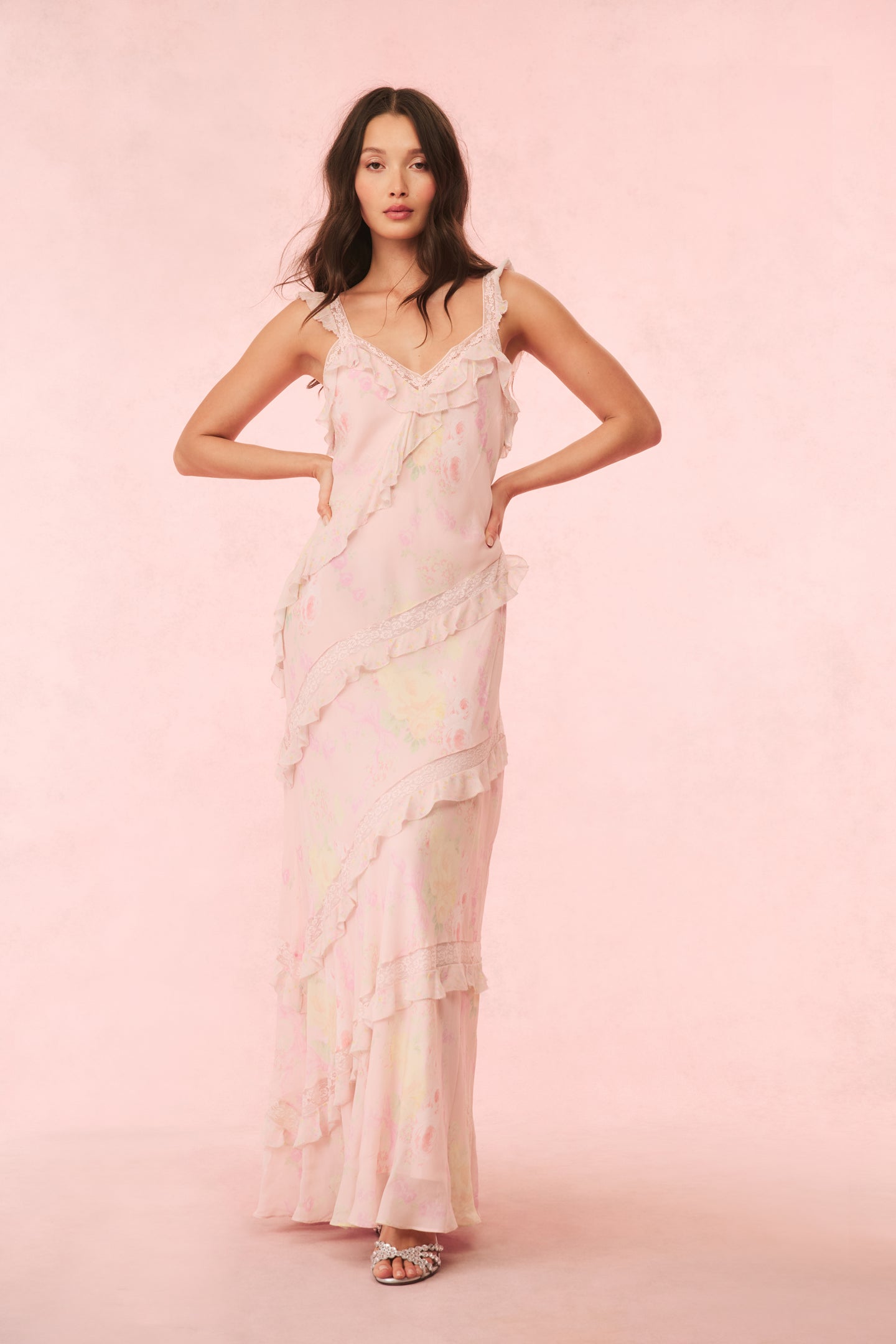 Radiance Floral Ruffle Maxi Dress