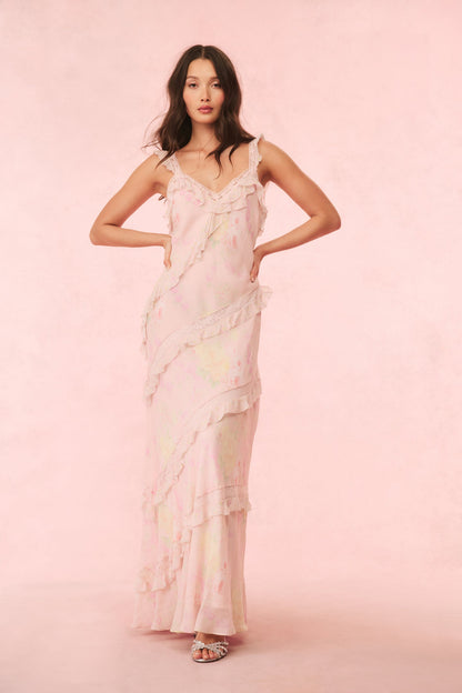 Radiance Floral Ruffle Maxi Dress