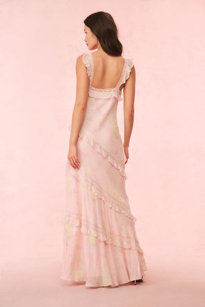 Radiance Floral Ruffle Maxi Dress