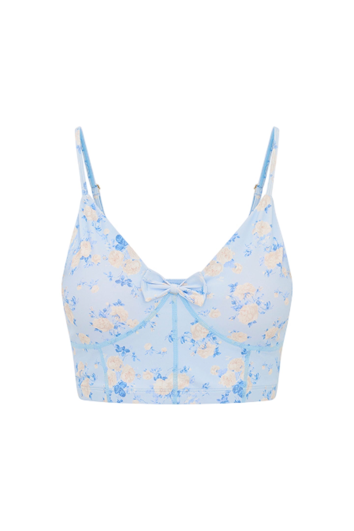 Ridgeson Floral Active Bra - WHISPER BLUE