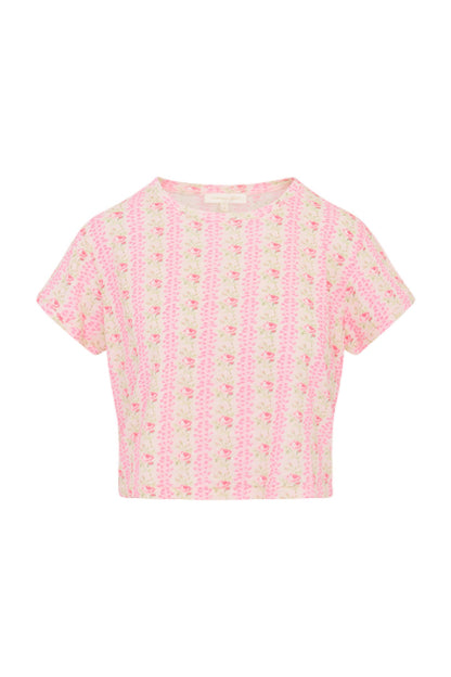 Rubin Cropped Tee - PINK MACARON