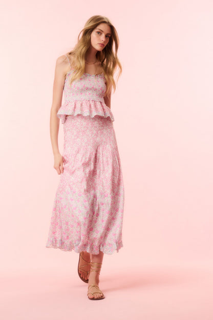 Tian Liberty Fabric Midi Skirt