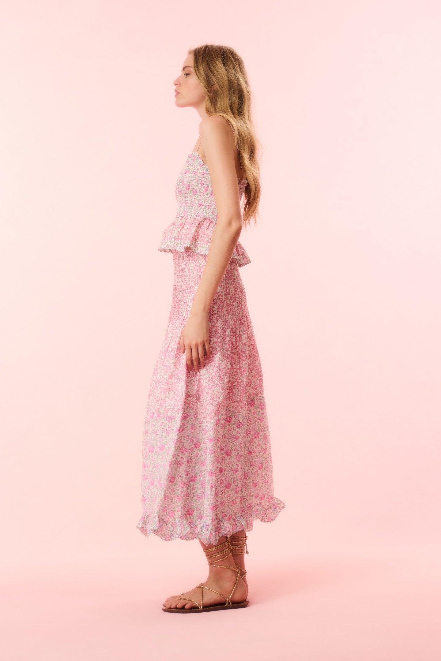 Tian Liberty Fabric Midi Skirt