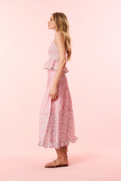 Tian Liberty Fabric Midi Skirt