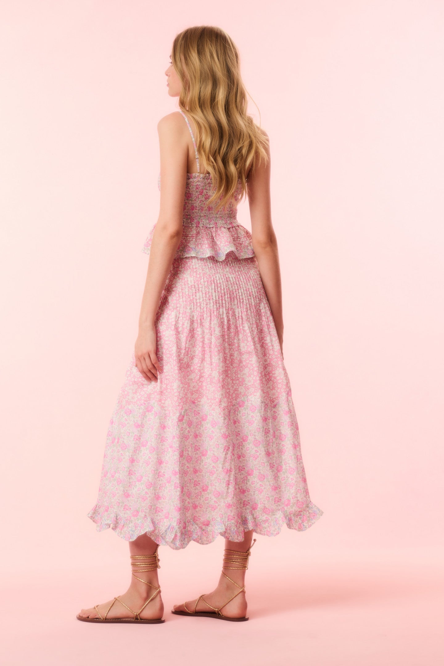 Tian Liberty Fabric Midi Skirt