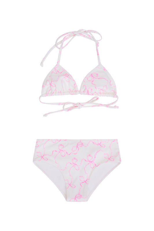 Girls Finnie Bow Print Bikini